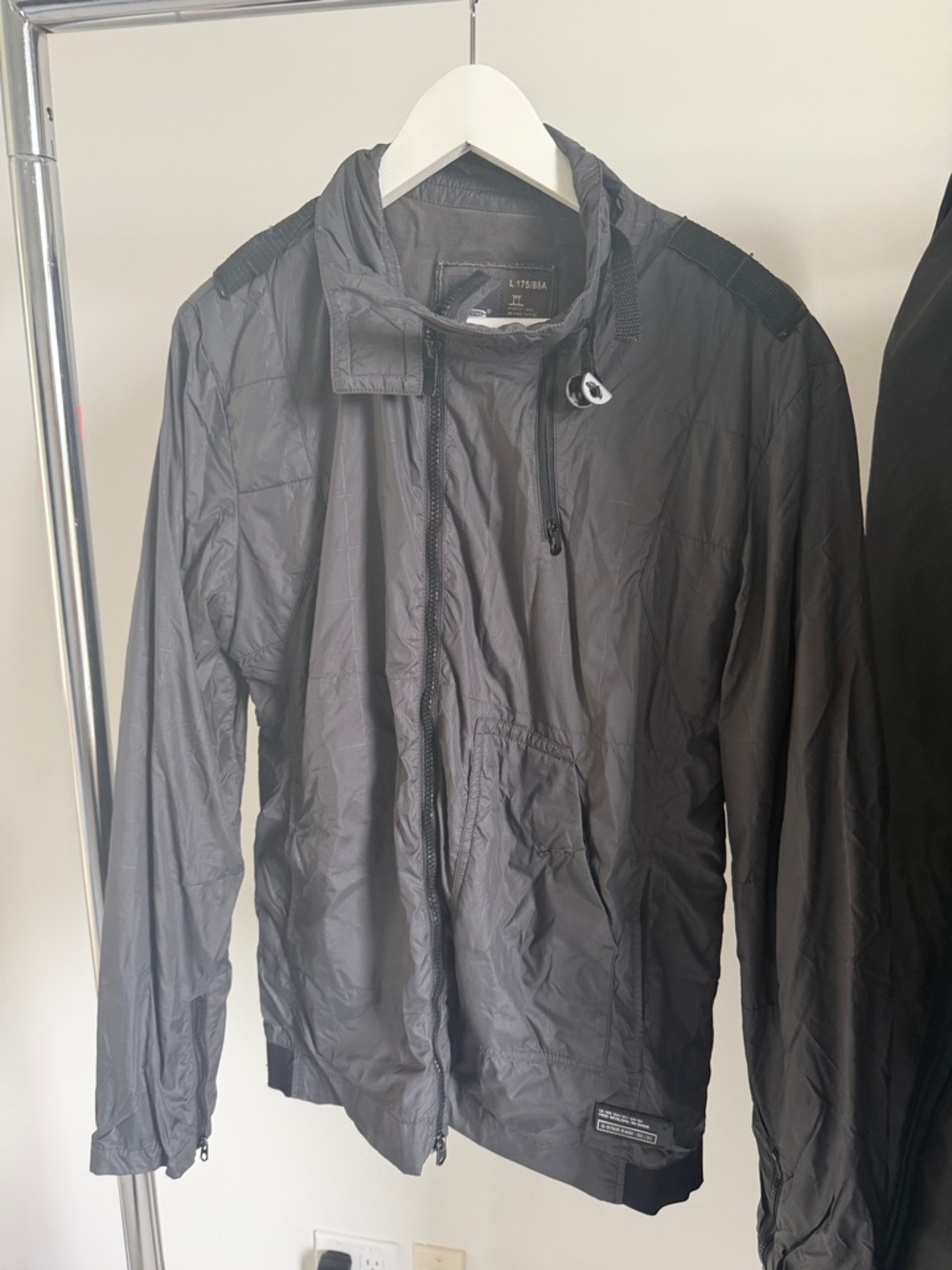 G-Star Men's Black Hooded Windbreaker Jacket